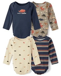 Baby Boys Dino Bodysuit -Pack