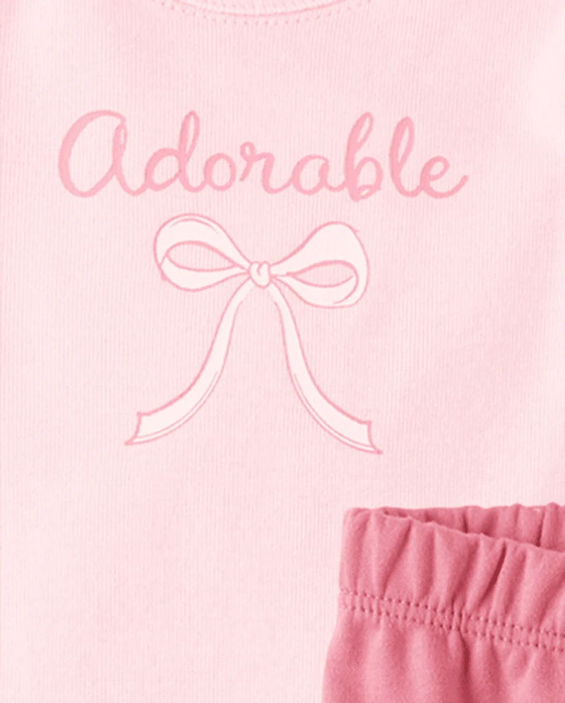 Baby Girls Bow 3-Piece Outfit Set