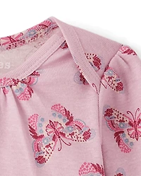 Body papillon pour bébé fille (lot de 4)