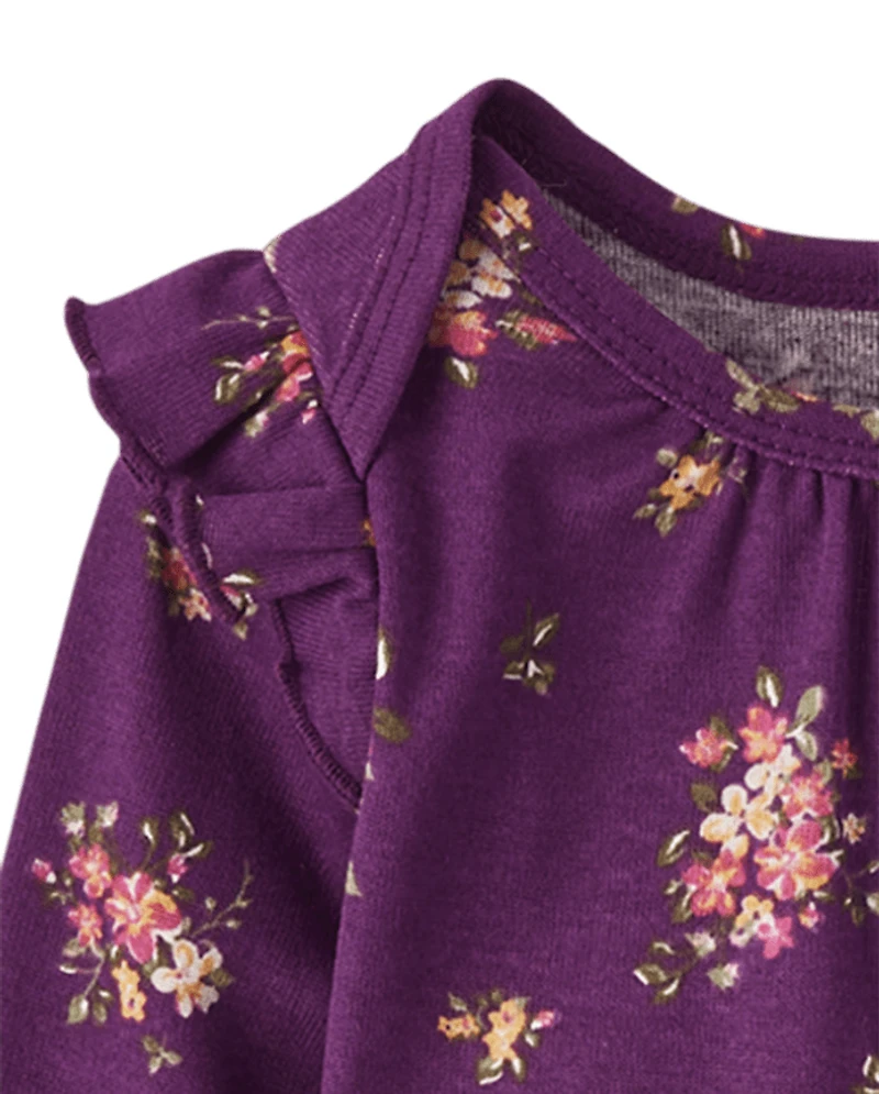 Baby Girls Fox Flutter Bodysuit 4-Pack