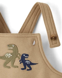 Baby Boys Embroidered Dino Overalls 2-Piece Playwear Set