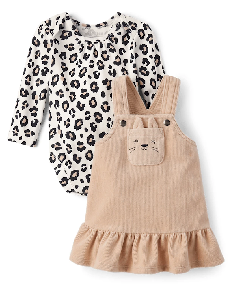 Baby Girls Leopard Skirtall 2-Piece Playwear Set