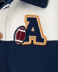 Baby Boys Varsity Polo Romper 2-Pack