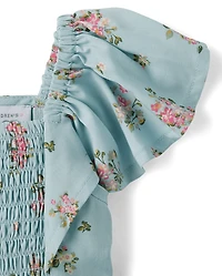 Baby Girls Floral Flutter Dress