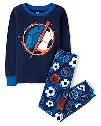 Boys Soccer Snug Fit Cotton Pajamas