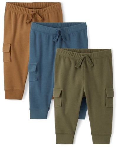 Lot de 3 pantalons jogging cargo pour bébé garçon
