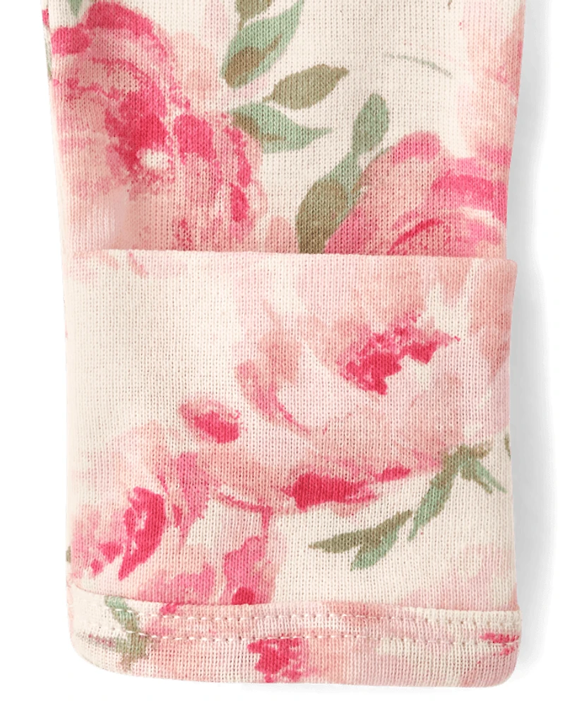 Baby Girls Floral Sleeper Gown 2-Pack