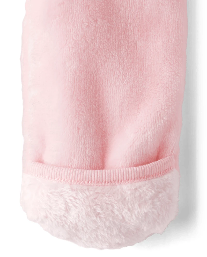Baby Girls Faux Fur Microfleece Lined Bunting