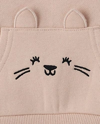 Baby Girls Bear Premium Fleece 2-Piece Playwear Set