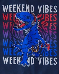 Ensemble pyjama 3 pièces pour garçon, ambiance week-end dinosaure