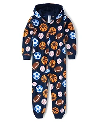 Pyjama une pièce en microfibre polaire pour garçon