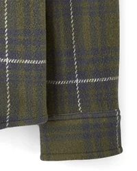 Boys Plaid Luxe Cozy Knit Button Up Shirt