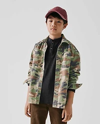 Kids Camo Utility Button Up Shirt