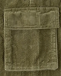 Kids Corduroy Wide Leg Cargo Pants