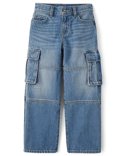Jean cargo baggy pour enfants