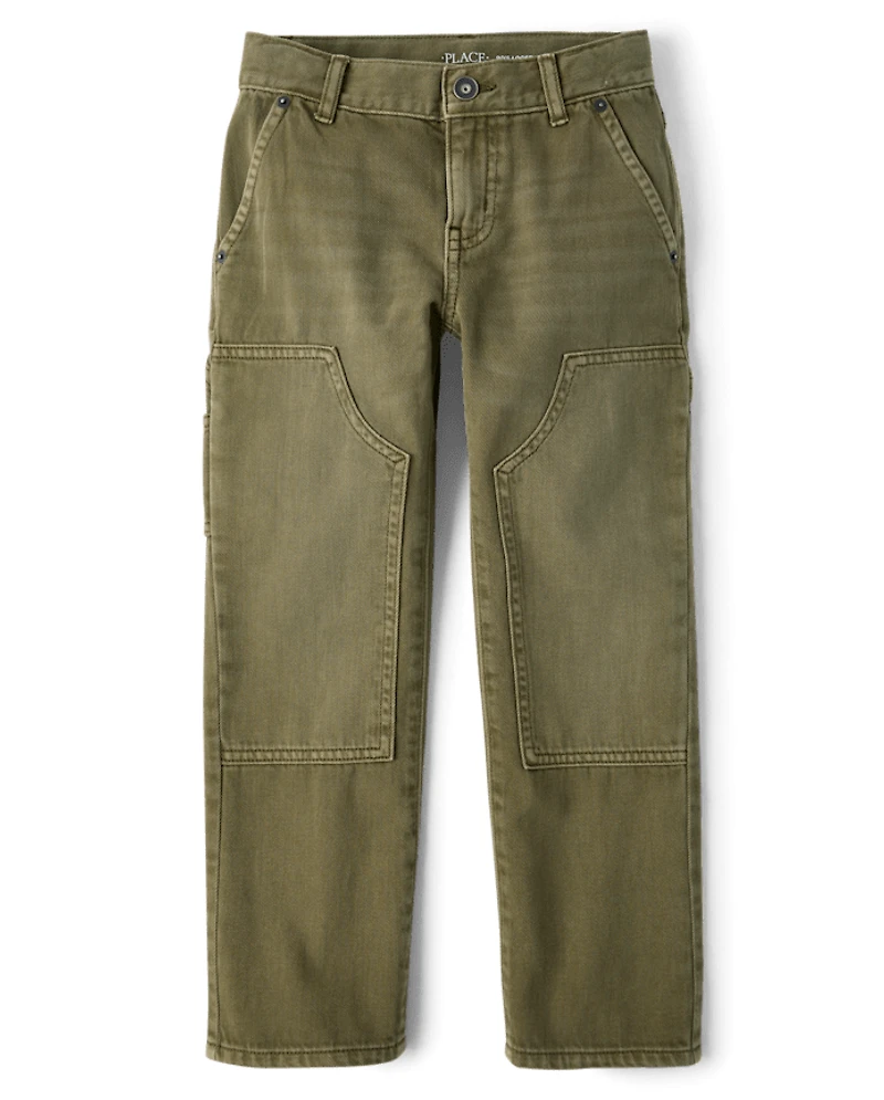 Jean de charpentier ample teint en pièce pour enfant, style années 90