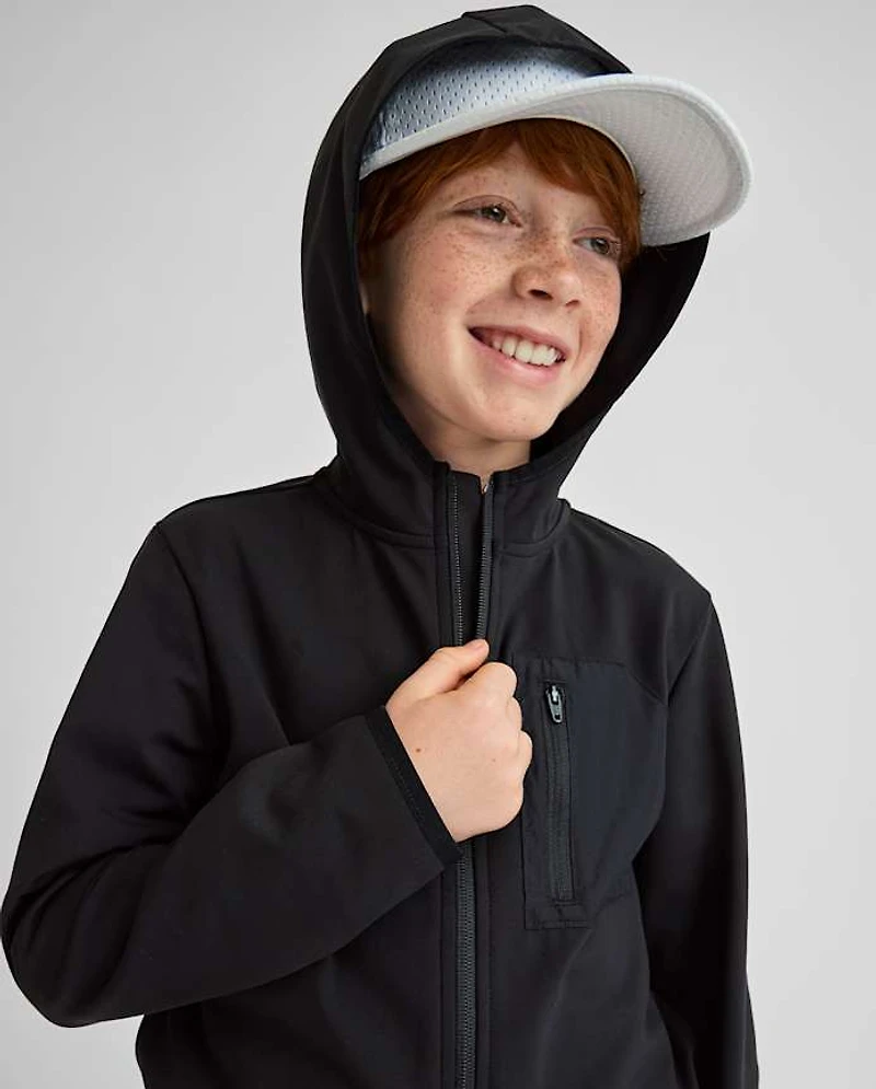 Boys Cozy Tech Zip Up Hoodie