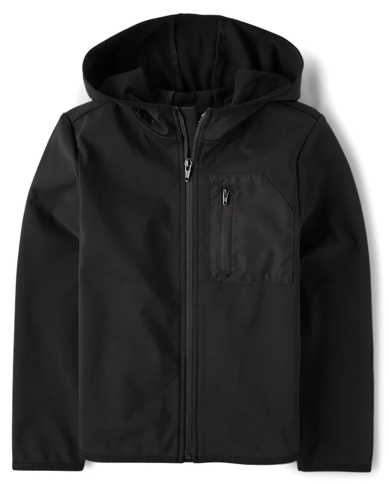 Boys Cozy Tech Zip Up Hoodie