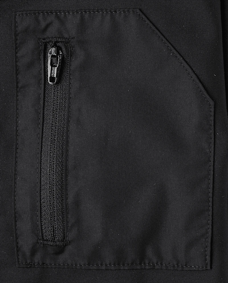 Boys Cozy Tech Zip Up Hoodie