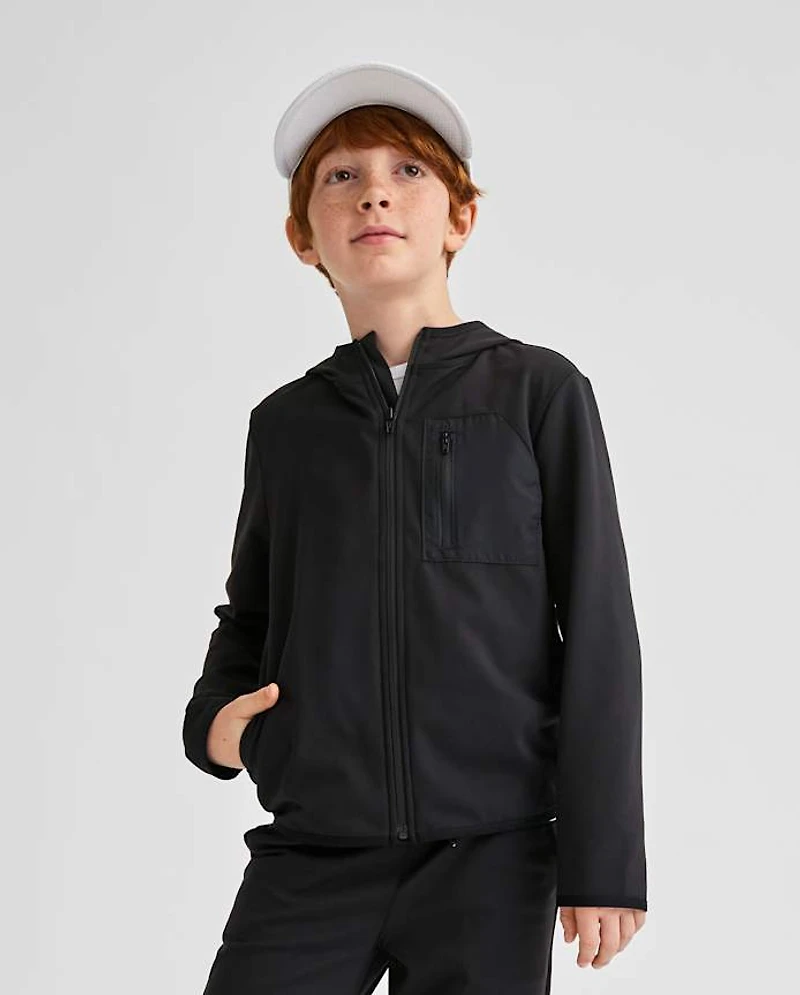 Boys Cozy Tech Zip Up Hoodie