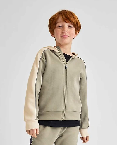 Boys Colorblock Scuba Zip Up Hoodie