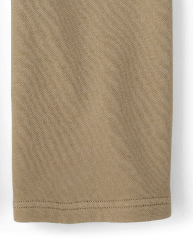 Boys Garment Dyed Premium Fleece Loose Cargo Pants