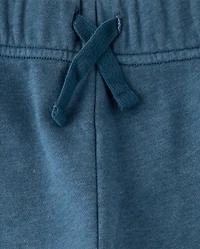 Boys Garment Dyed Premium Fleece Loose Cargo Pants