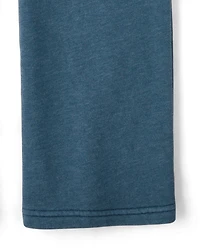 Boys Garment Dyed Premium Fleece Loose Cargo Pants