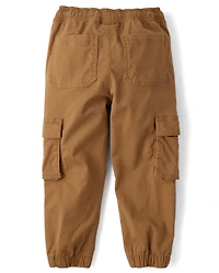 Boys Stretch Pull On Cargo Jogger Pants