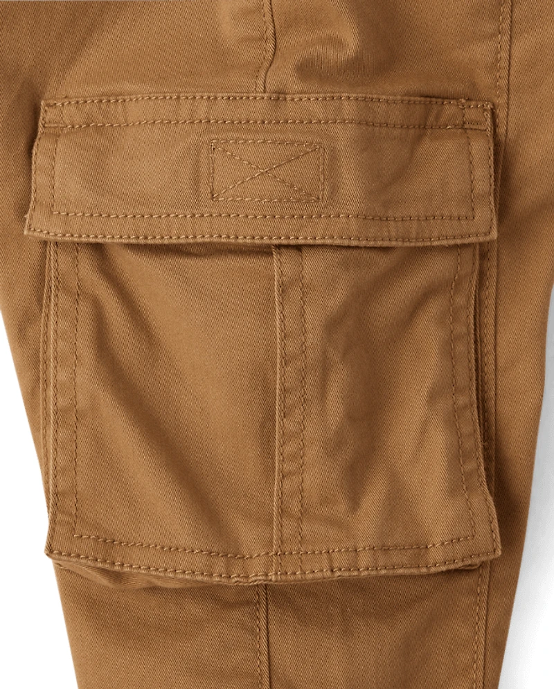 Boys Stretch Pull On Cargo Jogger Pants