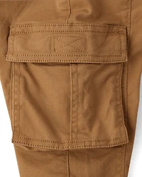 Boys Stretch Pull On Cargo Jogger Pants