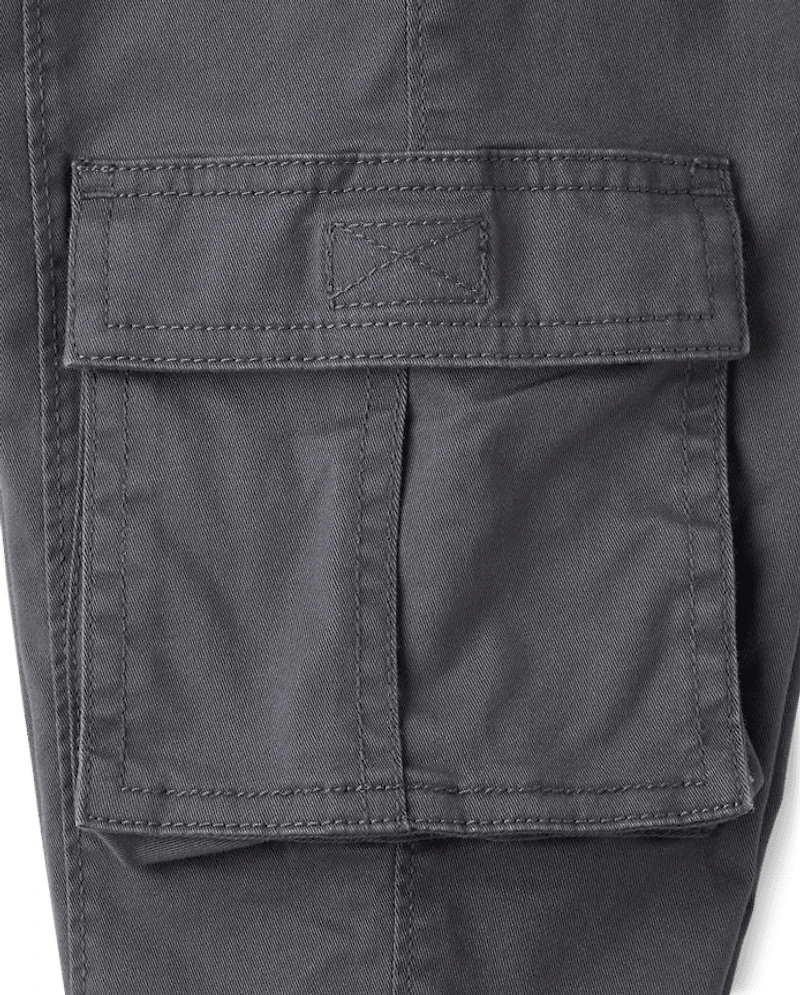 Boys Stretch Pull On Cargo Jogger Pants