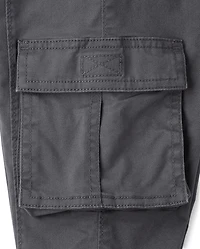 Boys Stretch Pull On Cargo Jogger Pants