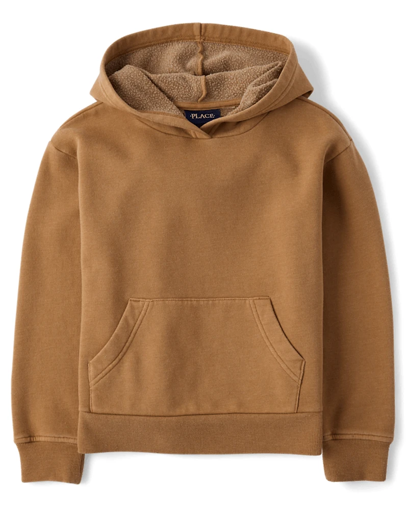 Kids Garment Dyed Premium Fleece Hoodie