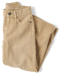 Kids Paint Splatter Garment Dyed Baggy Jeans