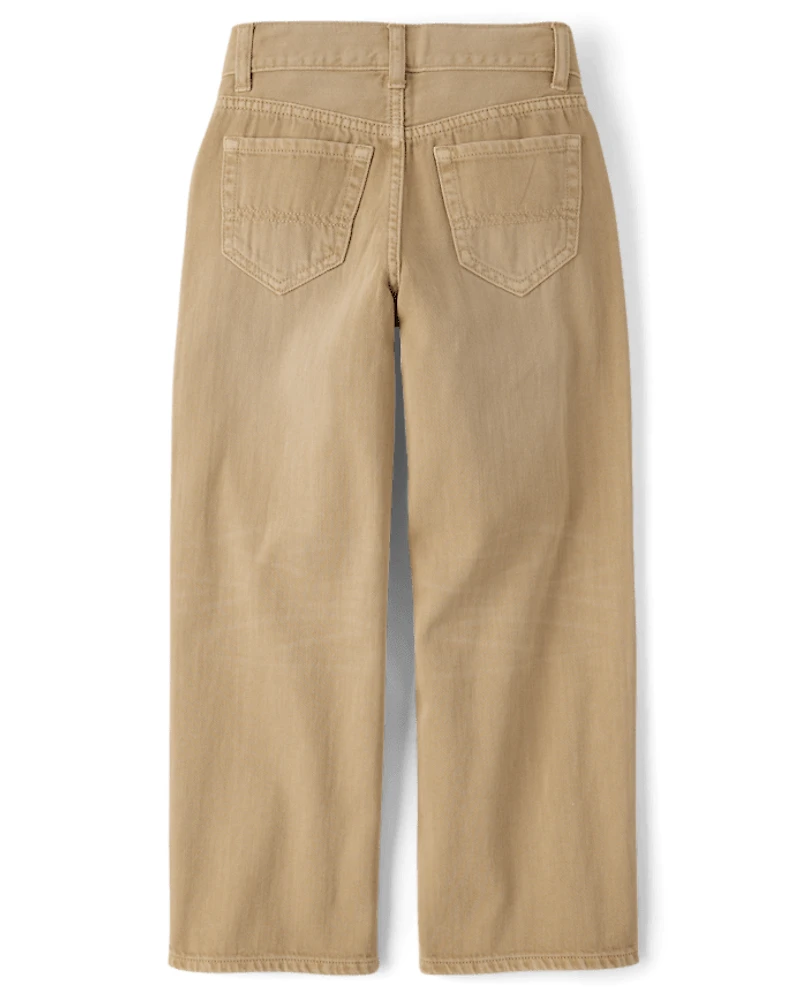 Kids Paint Splatter Garment Dyed Baggy Jeans