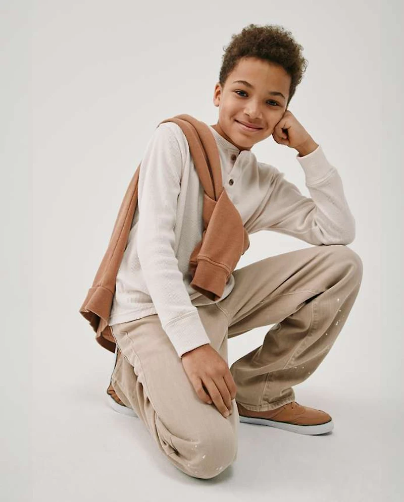 Kids Paint Splatter Garment Dyed Baggy Jeans