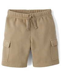 Kids Garment Dyed Premium Fleece Cargo Shorts