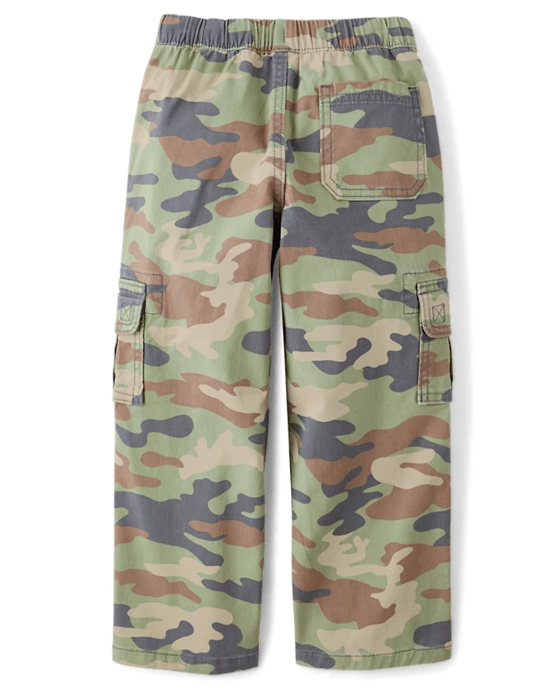 Kids Wide Leg Pull On Cargo Pants