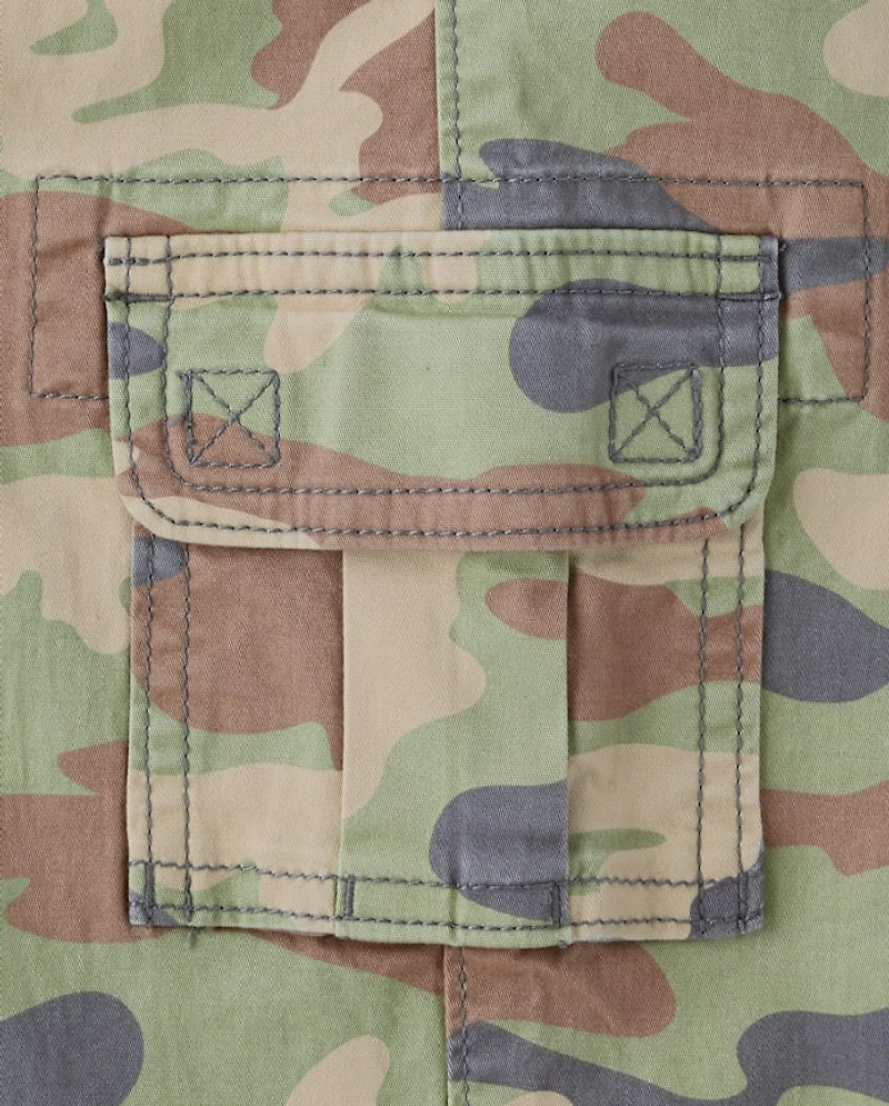 Kids Wide Leg Pull On Cargo Pants