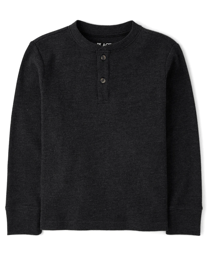 Boys Thermal Henley Top
