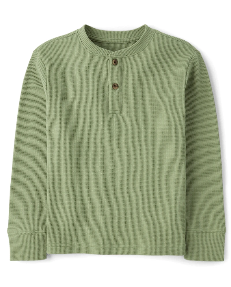 Boys Thermal Henley Top