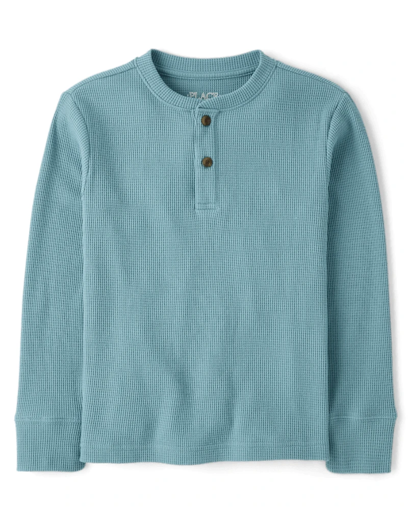 Boys Thermal Henley Top