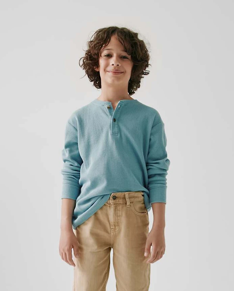 Boys Thermal Henley Top
