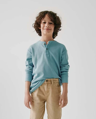 Boys Thermal Henley Top