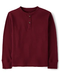 Boys Thermal Henley Top