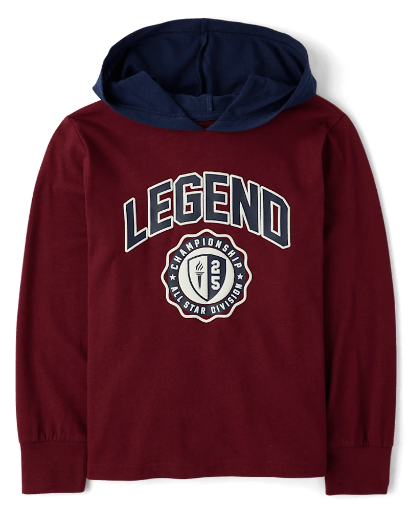 Kids Varsity Hooded Top