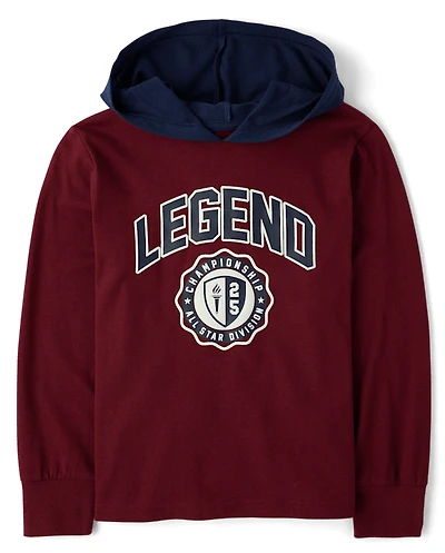 Kids Varsity Hooded Top