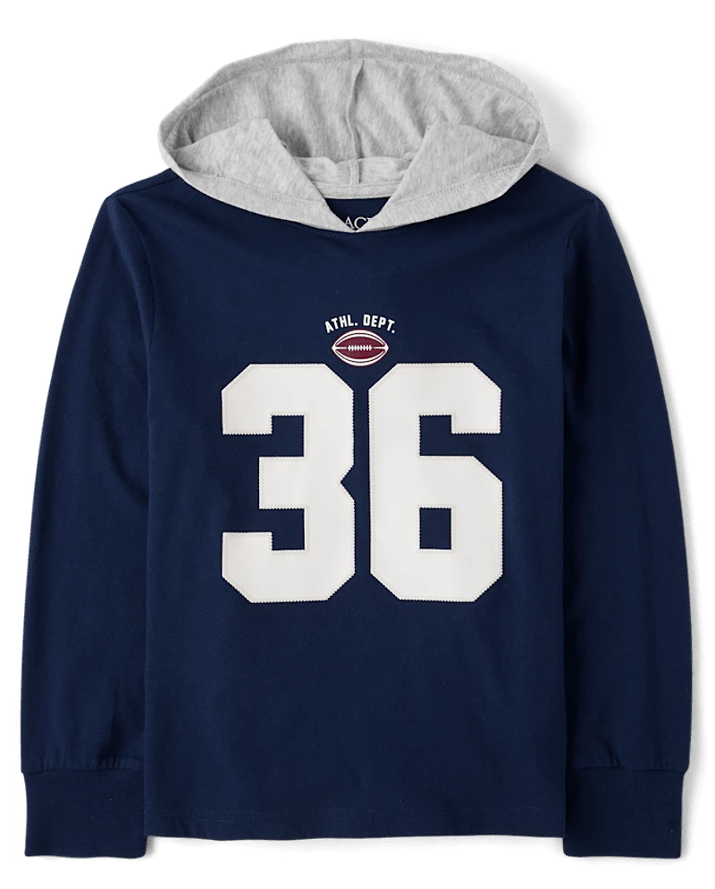 Kids Varsity Hooded Top