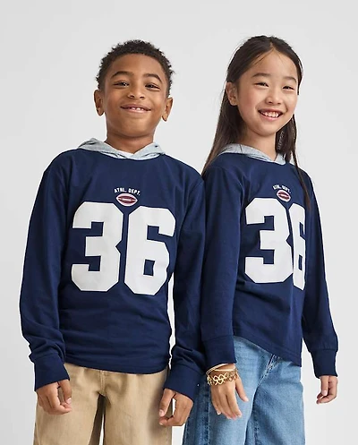 Kids Varsity Hooded Top